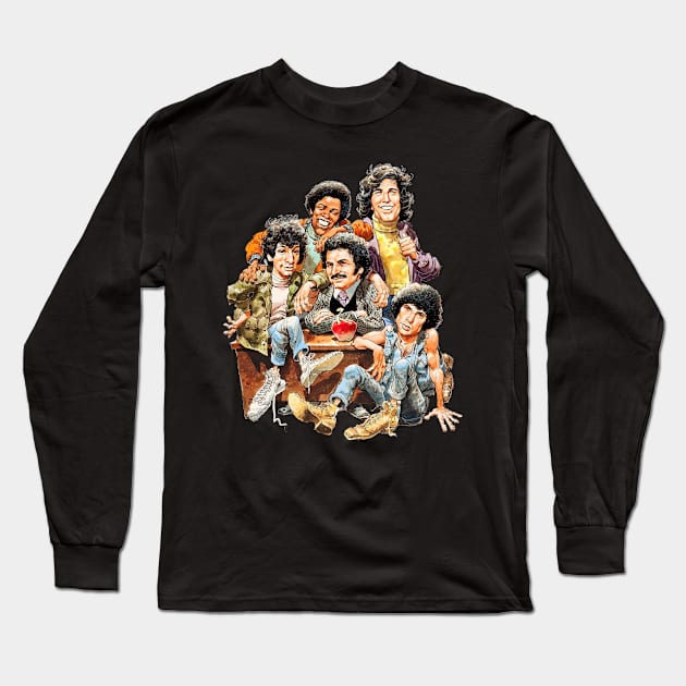 Welcome Back, Kotter and the Sweathogs Gang Long Sleeve T-Shirt by offsetvinylfilm